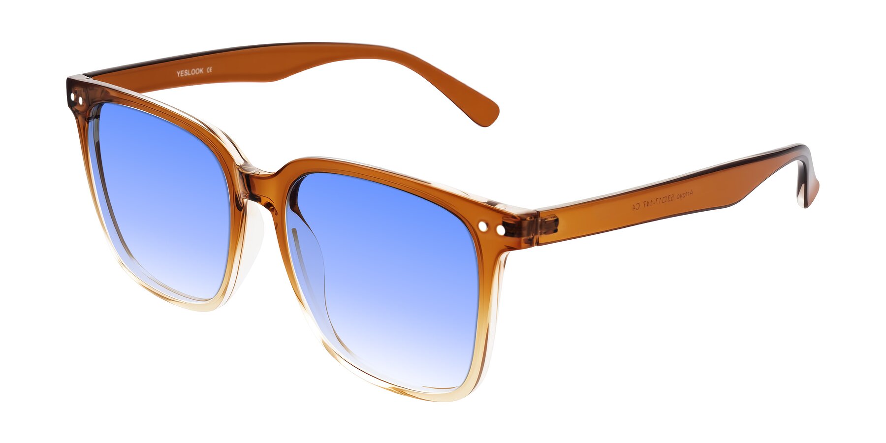 Angle of Arroyo in Gradient Caramel with Blue Gradient Lenses