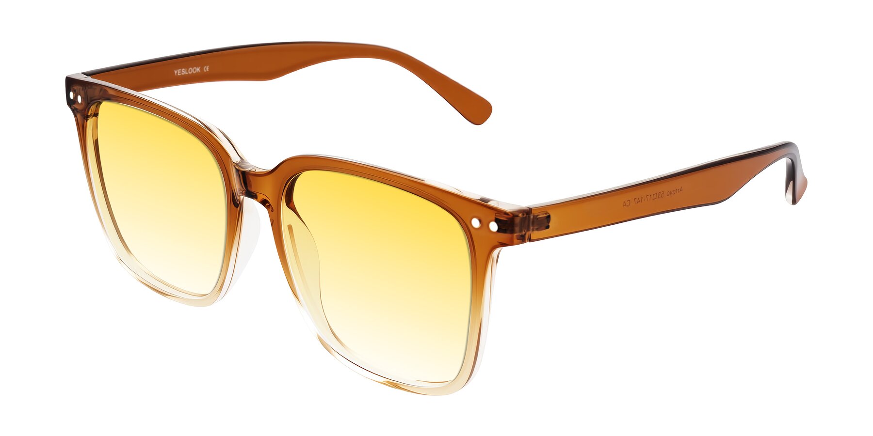 Angle of Arroyo in Gradient Caramel with Yellow Gradient Lenses