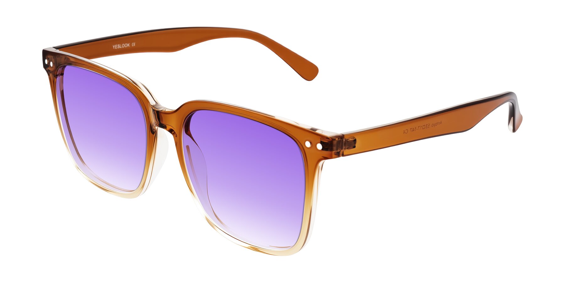 Angle of Arroyo in Gradient Caramel with Purple Gradient Lenses