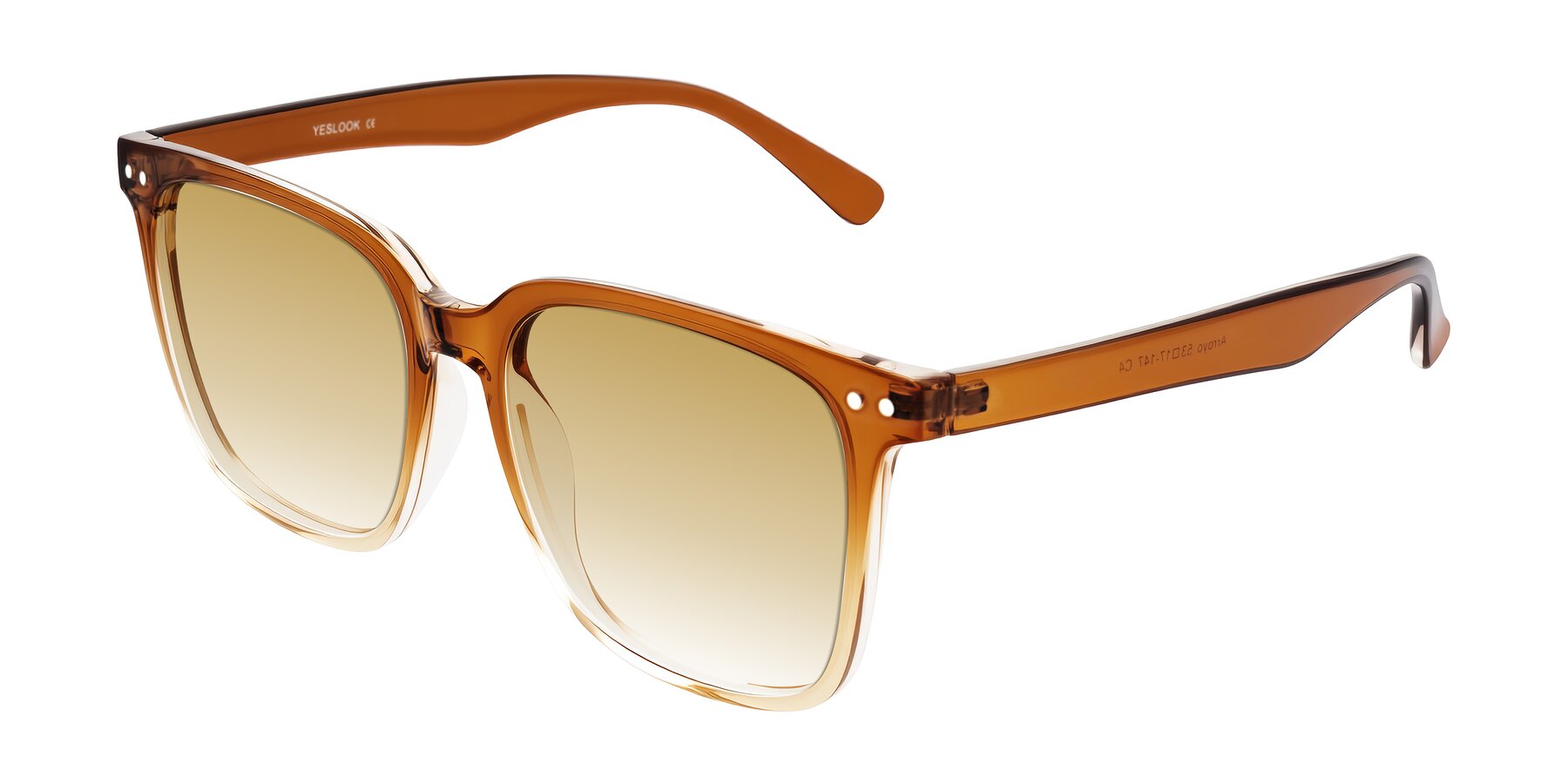 Angle of Arroyo in Gradient Caramel with Champagne Gradient Lenses