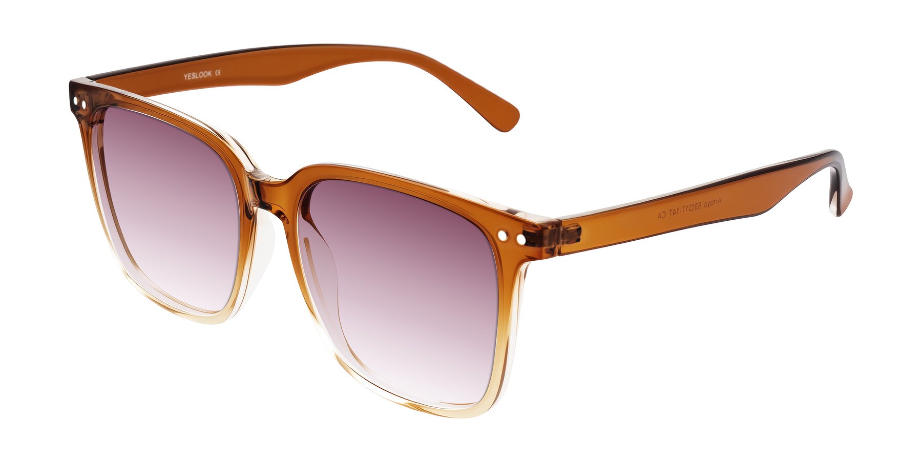 Angle of Arroyo in Gradient Caramel with Wine Gradient Lenses