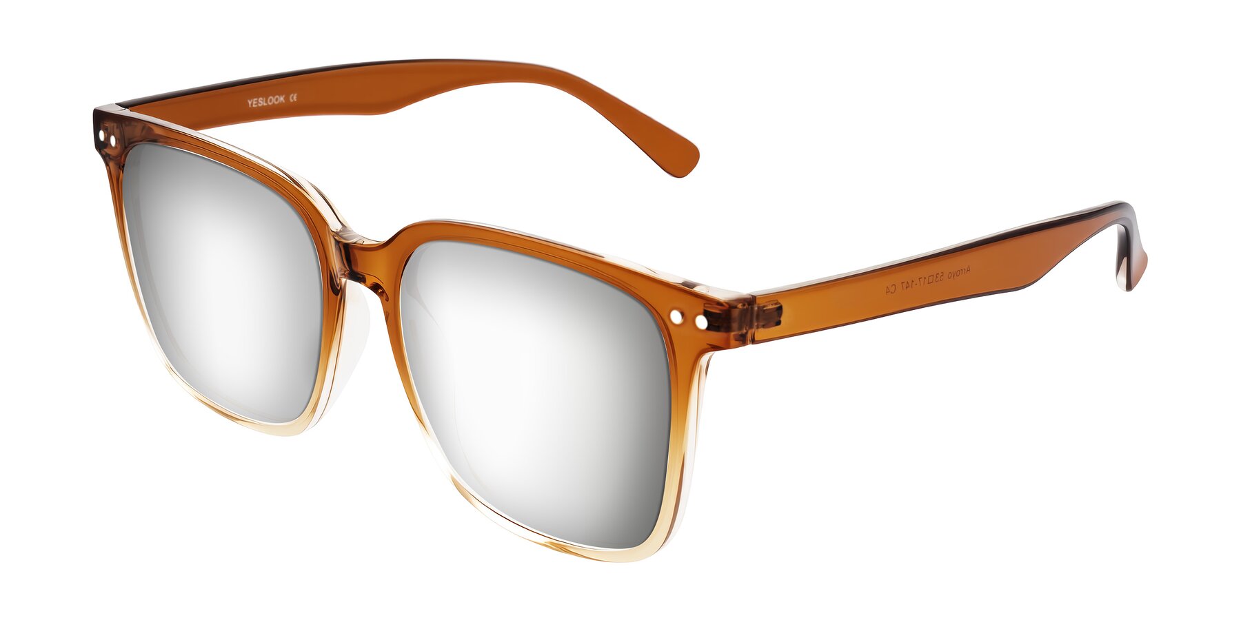 Angle of Arroyo in Gradient Caramel with Silver Mirrored Lenses