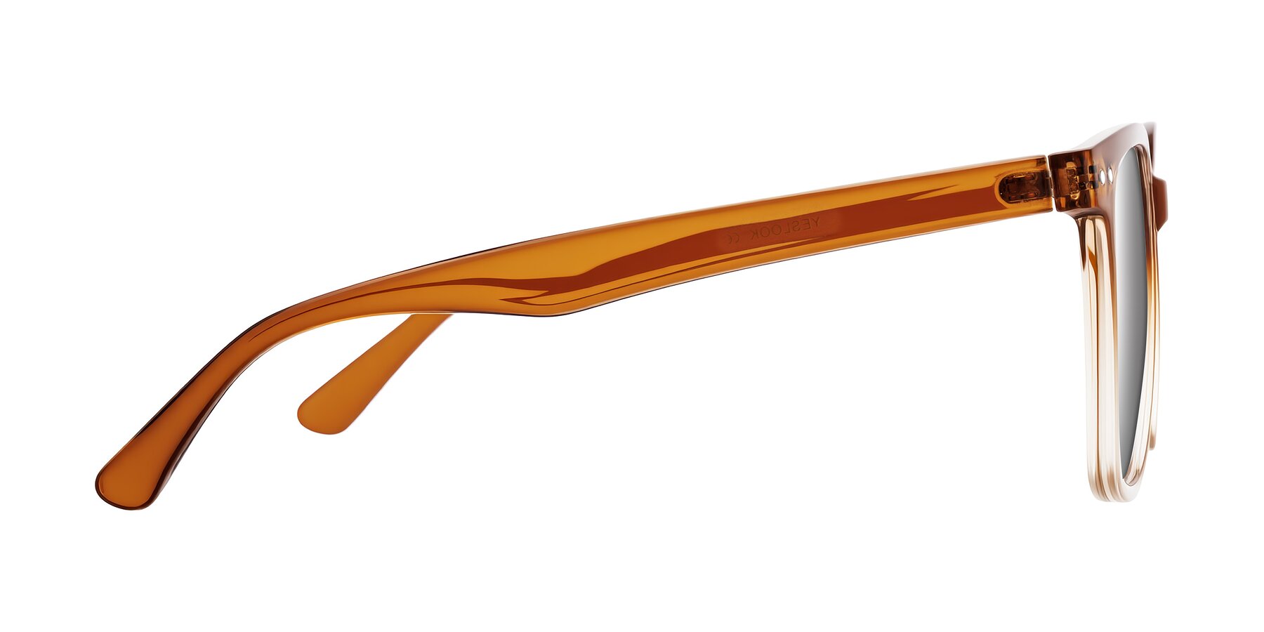 Side of Arroyo in Gradient Caramel with Silver Mirrored Lenses