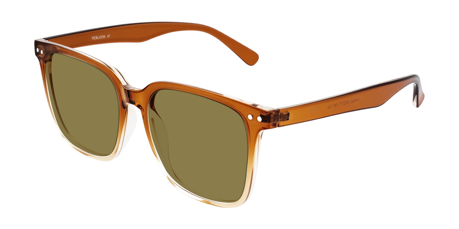 Angle of Arroyo in Gradient Caramel with Brown Polarized Lenses