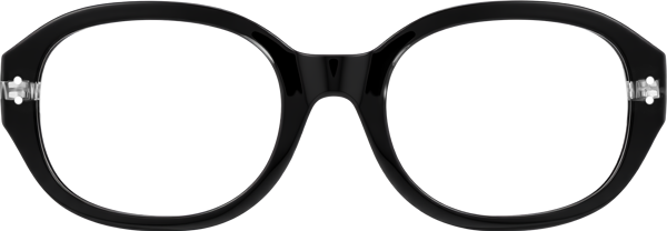 Black Hipster Oversized Oval Blue Light Glasses - Novak