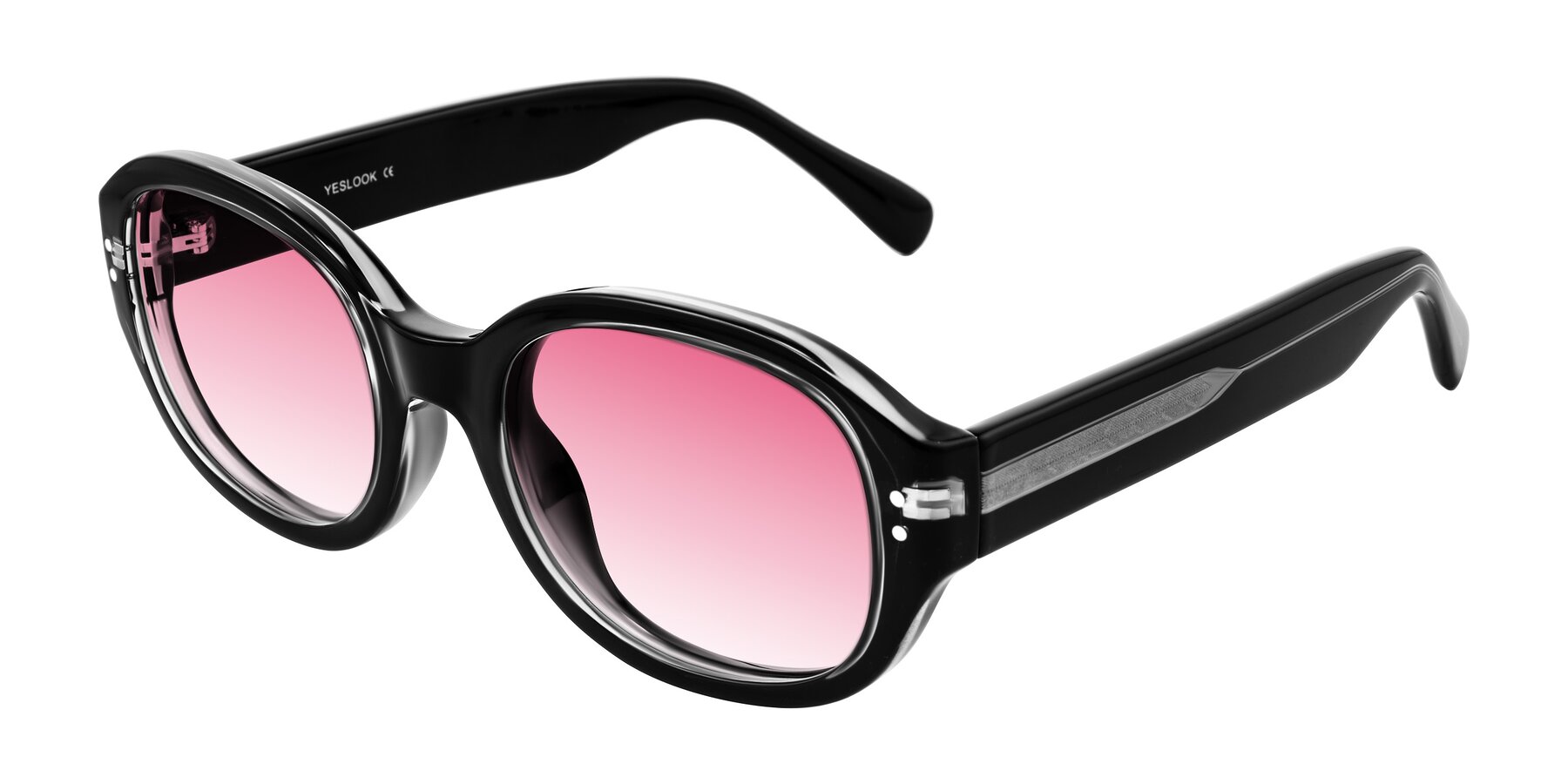 Angle of Novak in Black with Pink Gradient Lenses