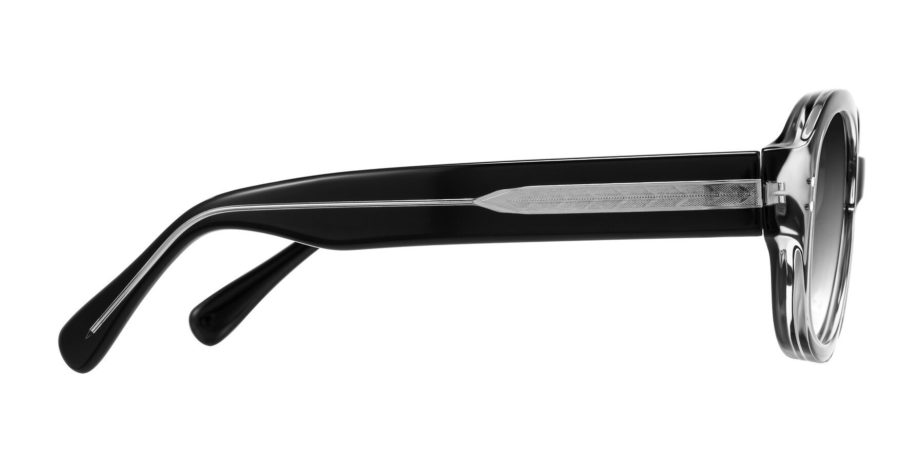 Side of Novak in Black with Gray Gradient Lenses