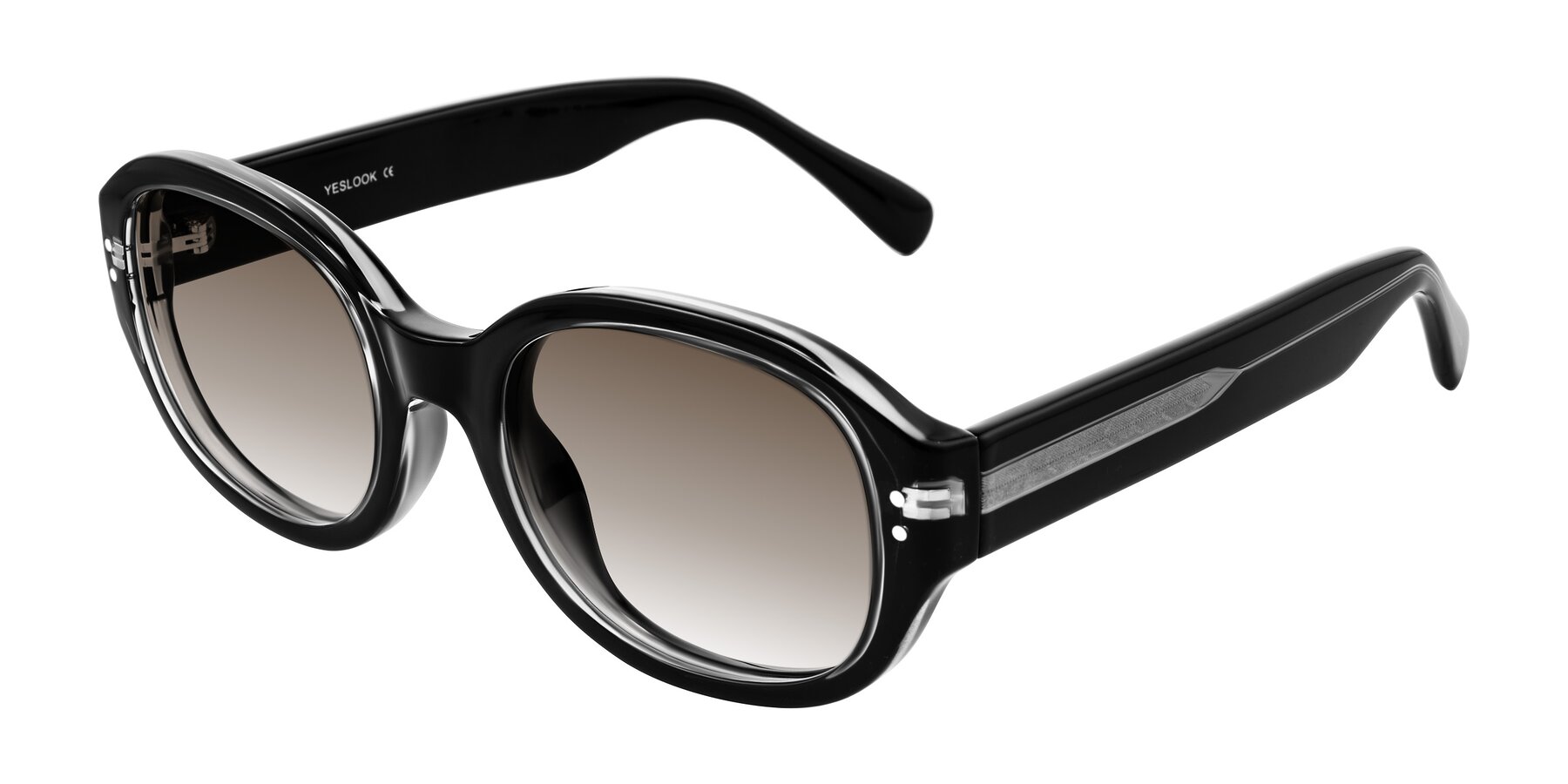 Angle of Novak in Black with Brown Gradient Lenses