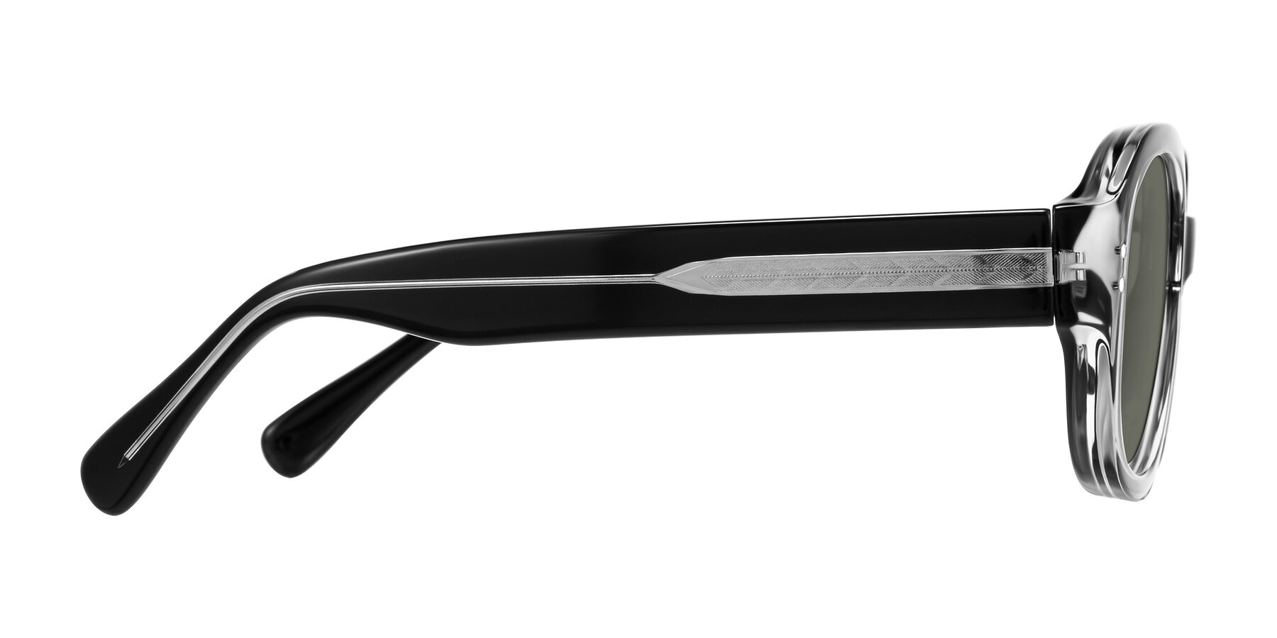 Side of Novak in Black with Gray Polarized Lenses