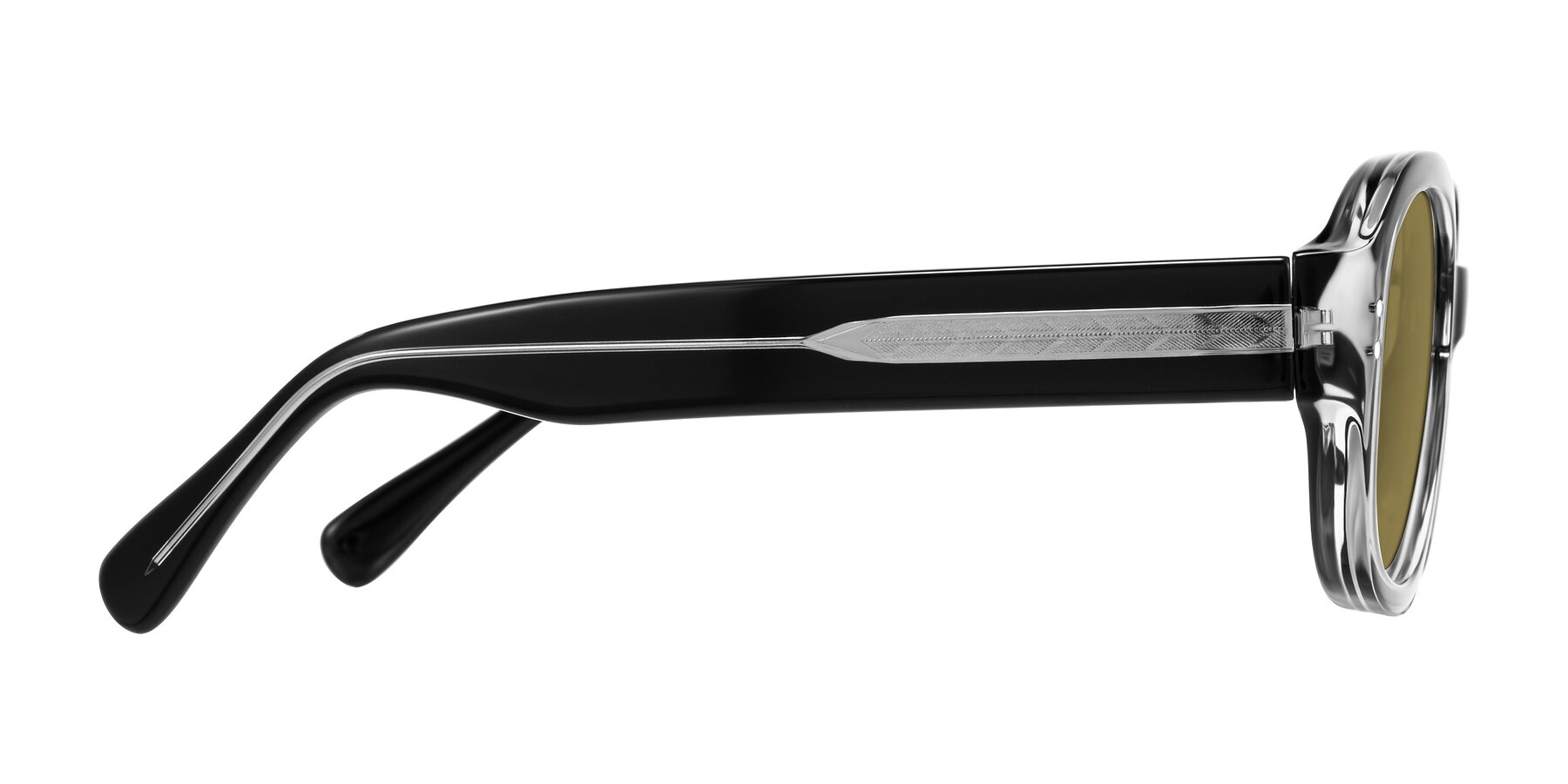 Side of Novak in Black with Brown Polarized Lenses