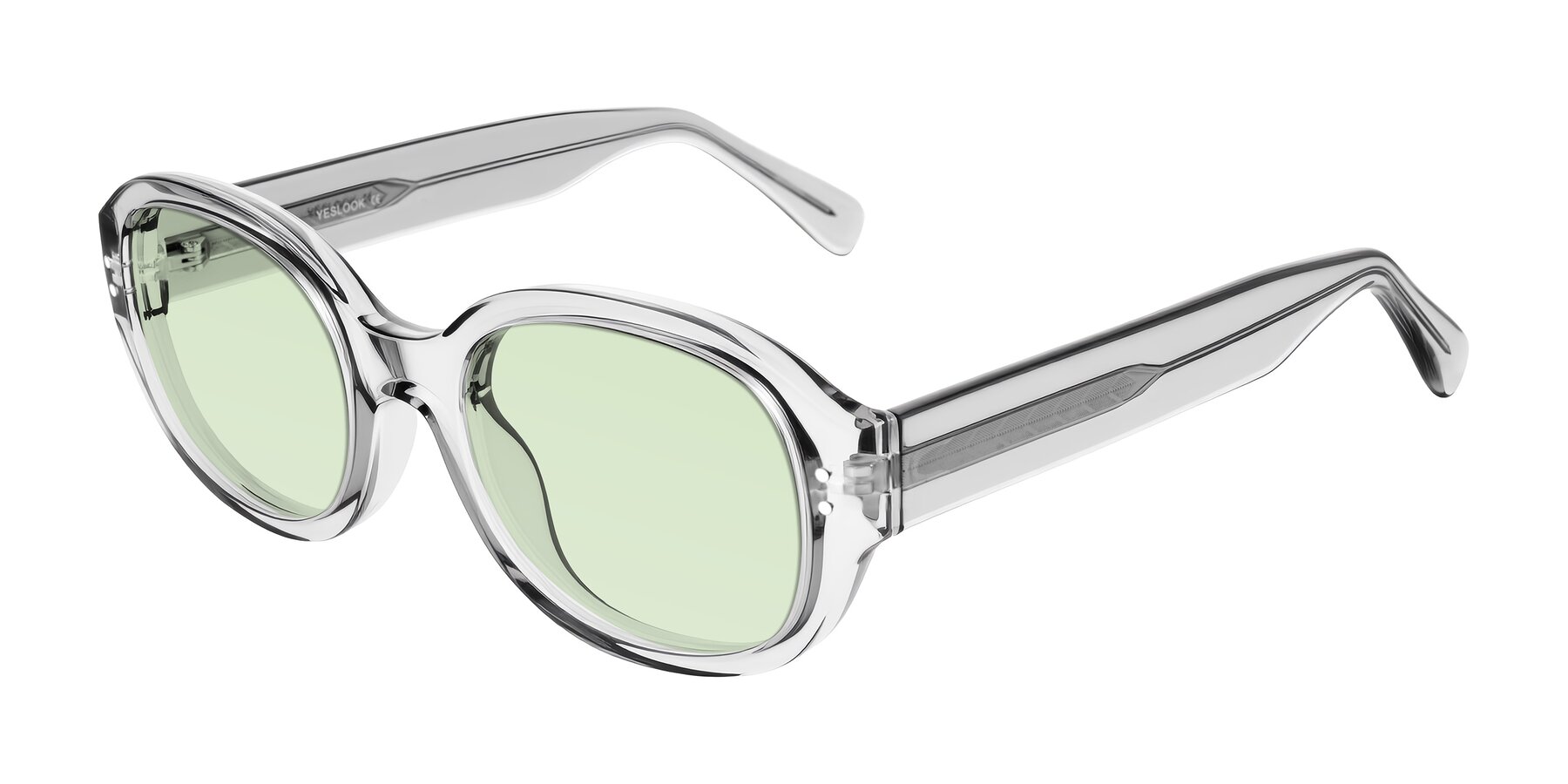 Angle of Novak in Transparent Gray with Light Green Tinted Lenses