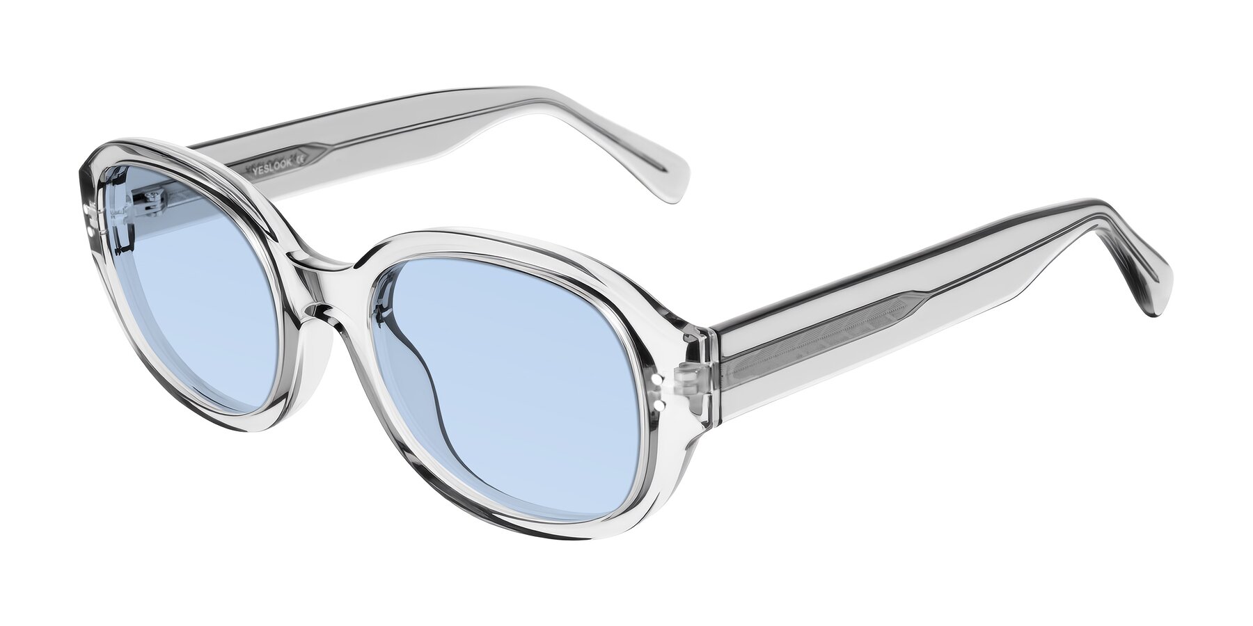 Angle of Novak in Transparent Gray with Light Blue Tinted Lenses