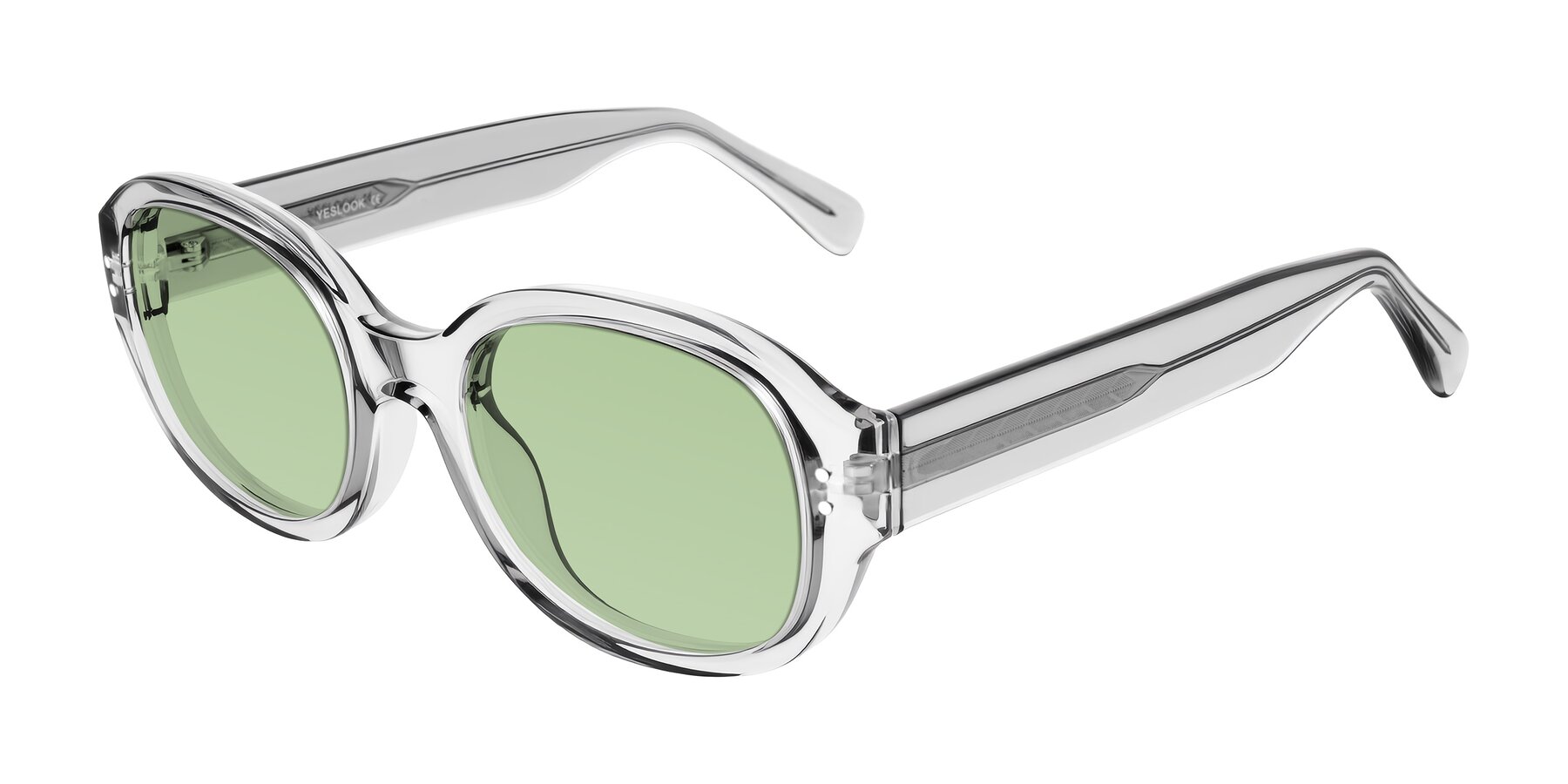 Angle of Novak in Transparent Gray with Medium Green Tinted Lenses