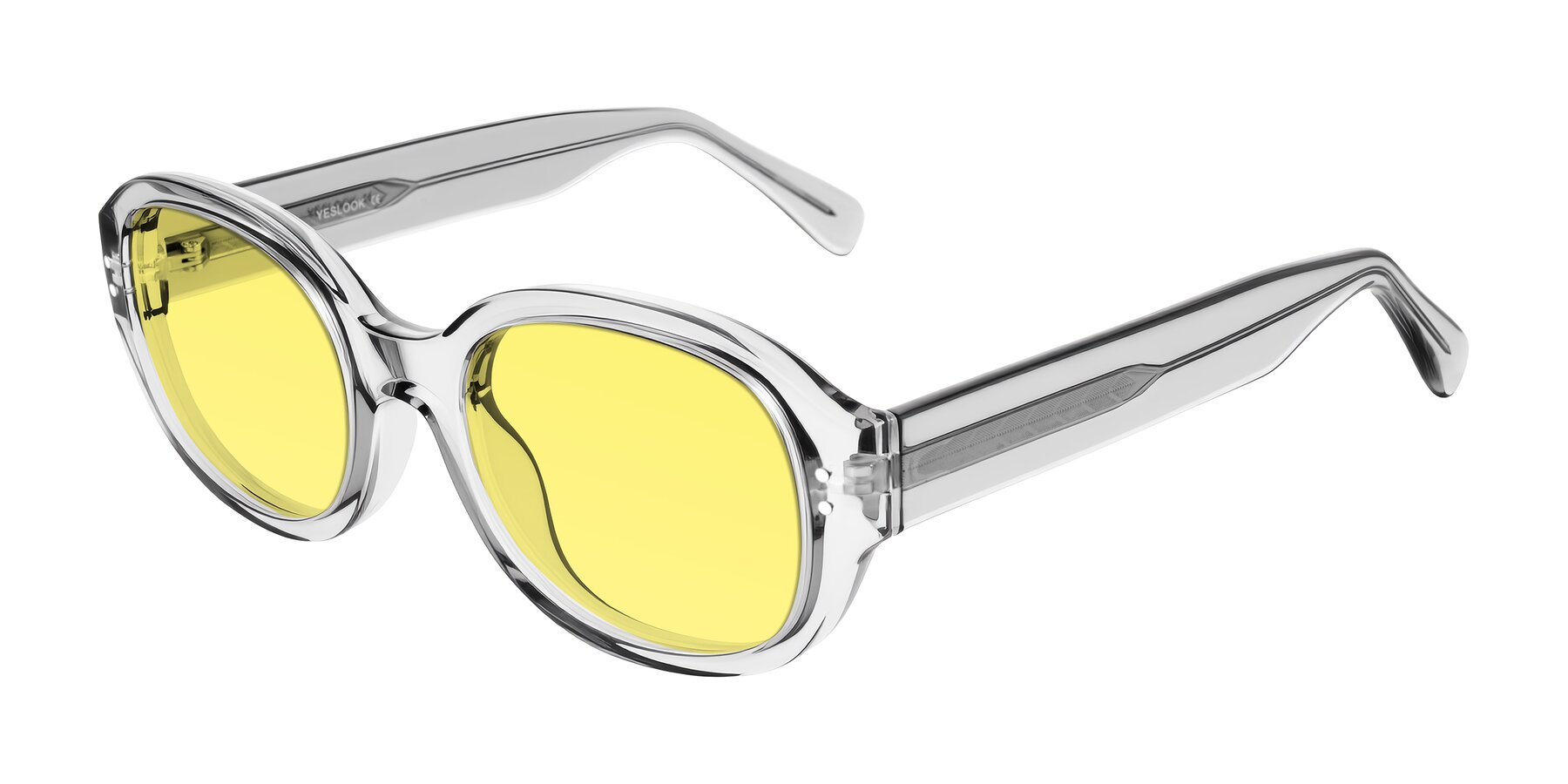 Angle of Novak in Transparent Gray with Medium Yellow Tinted Lenses