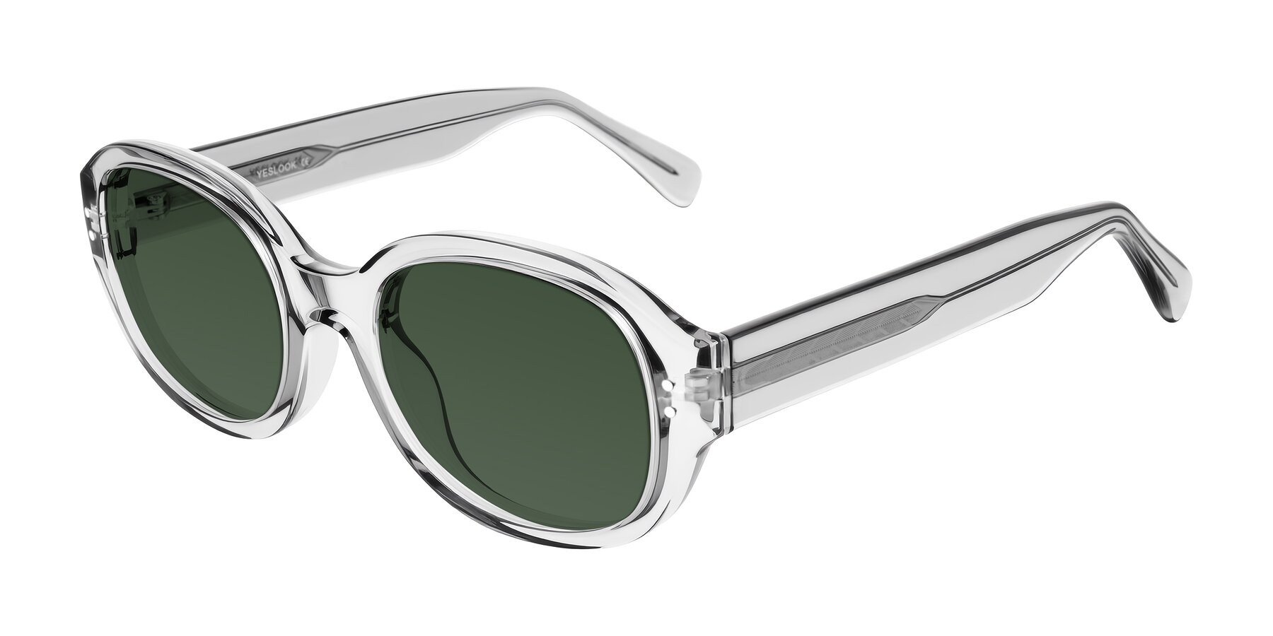 Angle of Novak in Transparent Gray with Green Tinted Lenses