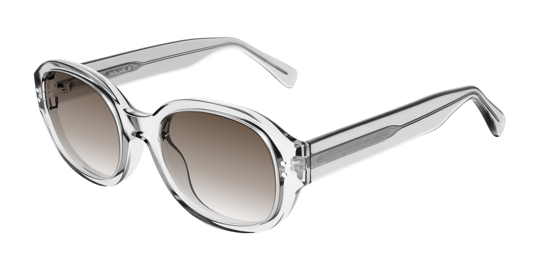 Angle of Novak in Transparent Gray with Brown Gradient Lenses