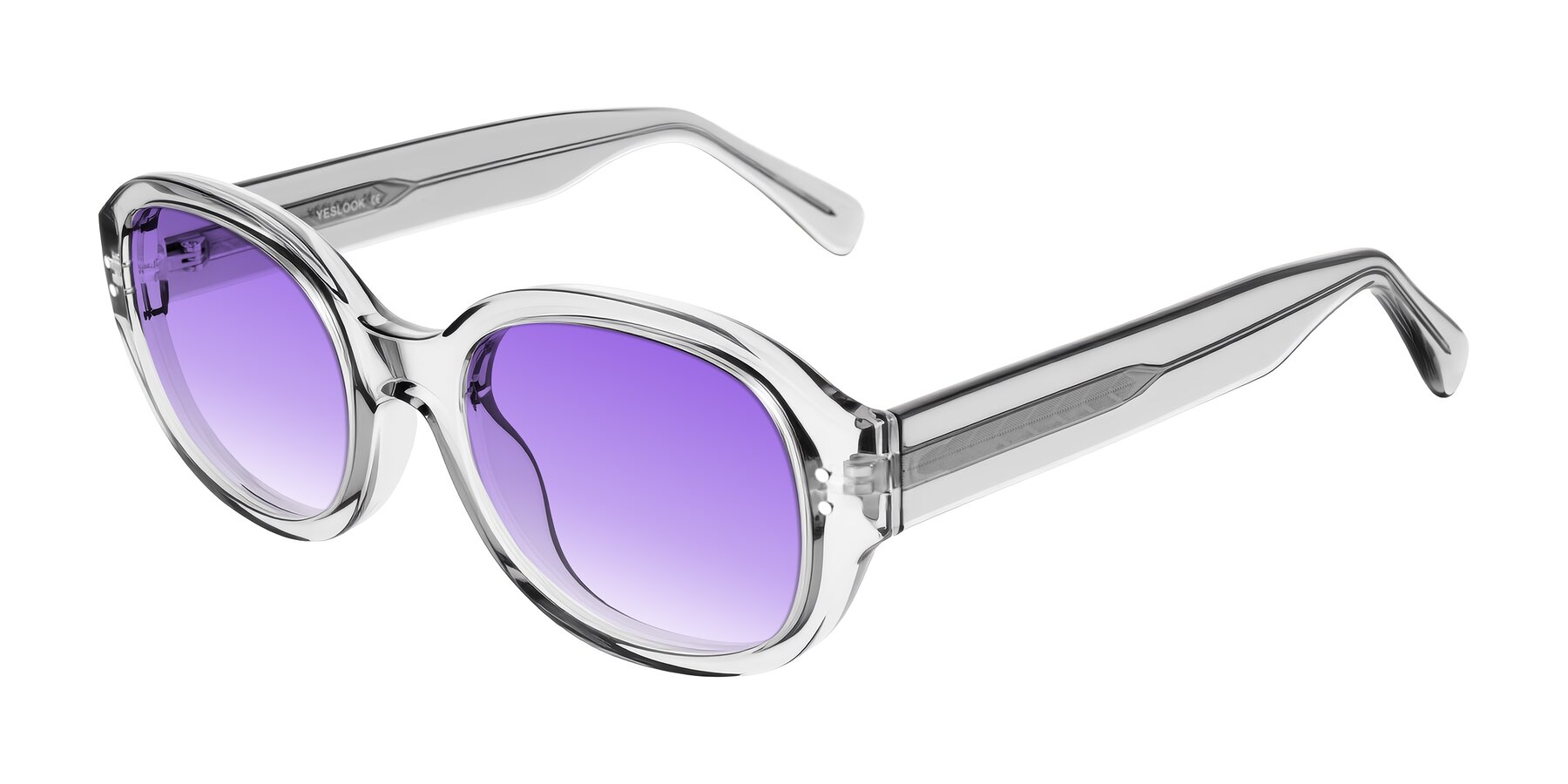 Angle of Novak in Transparent Gray with Purple Gradient Lenses