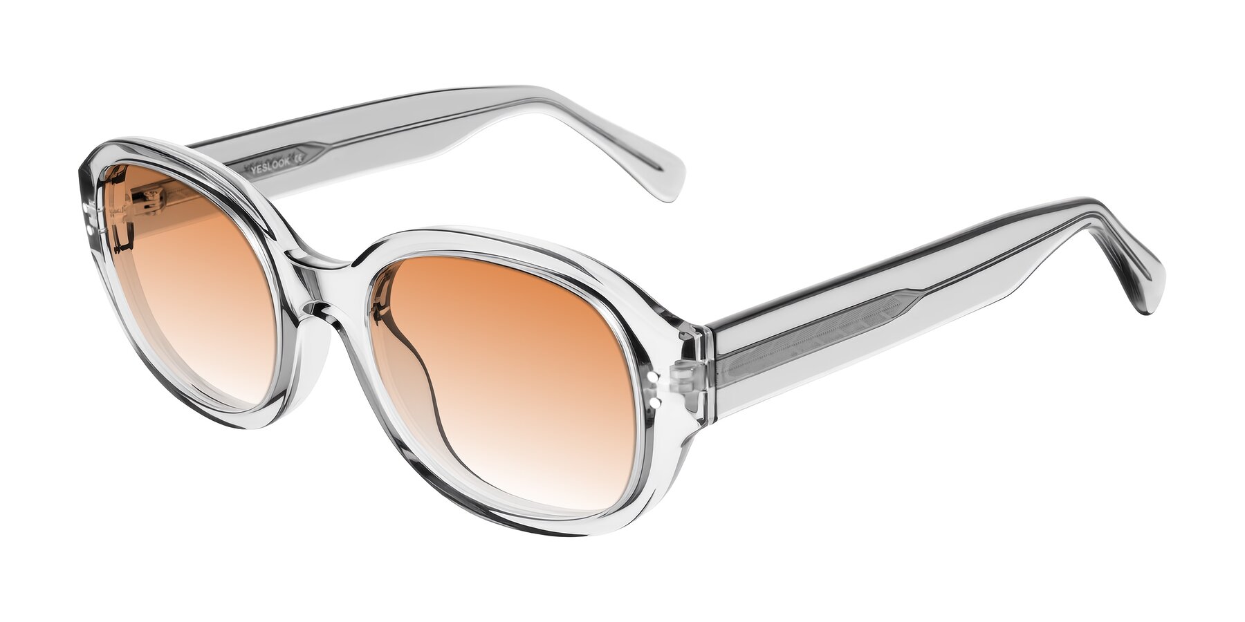 Angle of Novak in Transparent Gray with Orange Gradient Lenses
