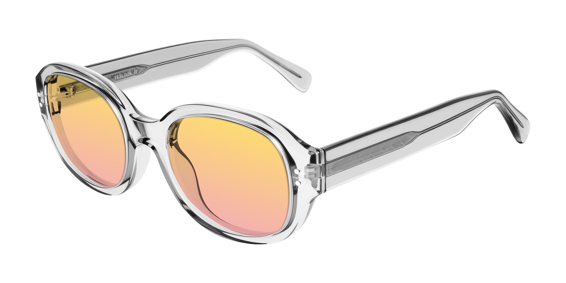 Angle of Novak in Transparent Gray with Yellow / Pink Gradient Lenses