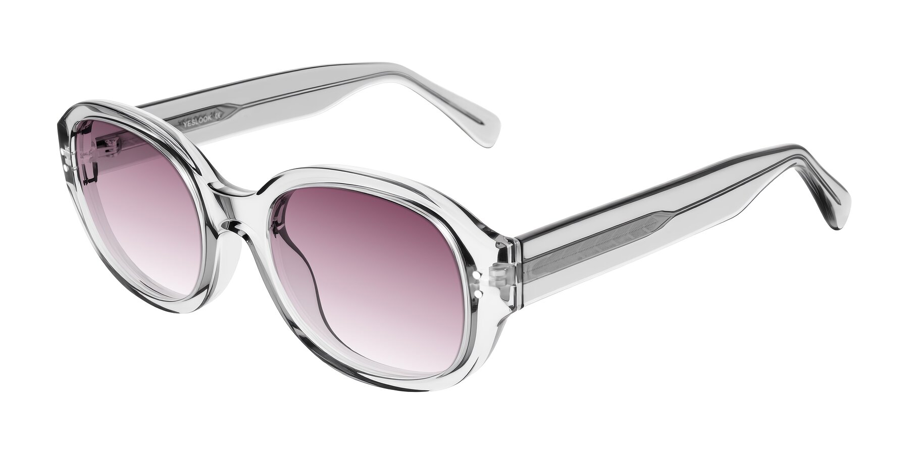 Angle of Novak in Transparent Gray with Wine Gradient Lenses