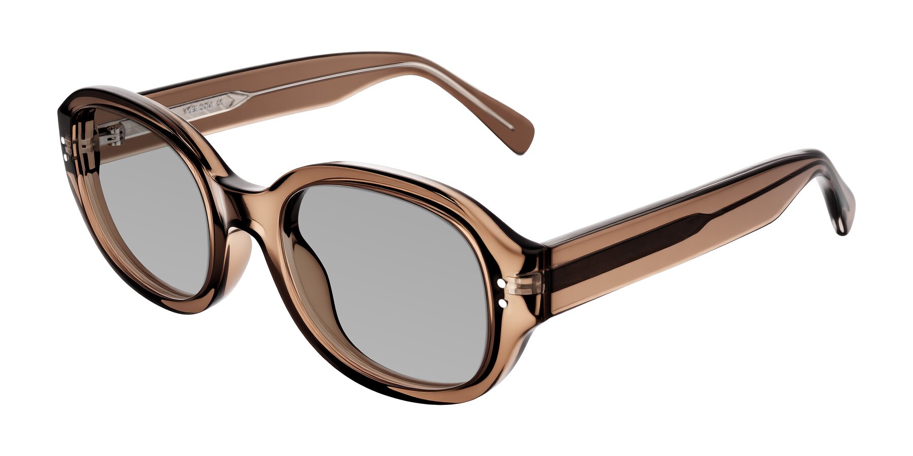 Angle of Novak in Translucent Brown with Light Gray Tinted Lenses