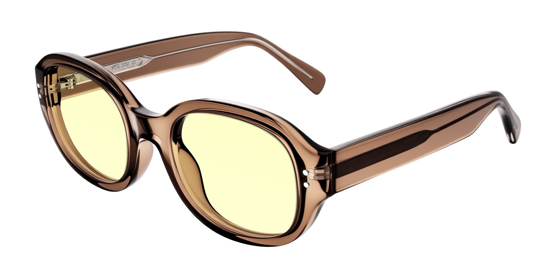 Angle of Novak in Translucent Brown with Light Yellow Tinted Lenses