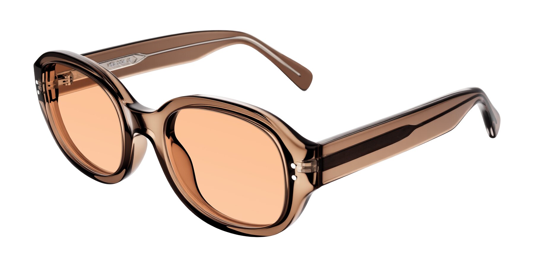 Angle of Novak in Translucent Brown with Light Orange Tinted Lenses