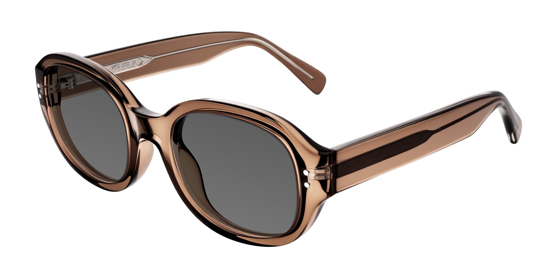 Angle of Novak in Translucent Brown with Medium Gray Tinted Lenses