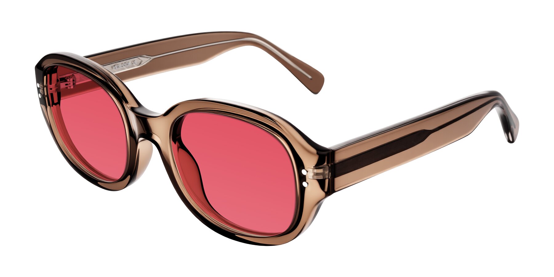 Angle of Novak in Translucent Brown with Red Tinted Lenses