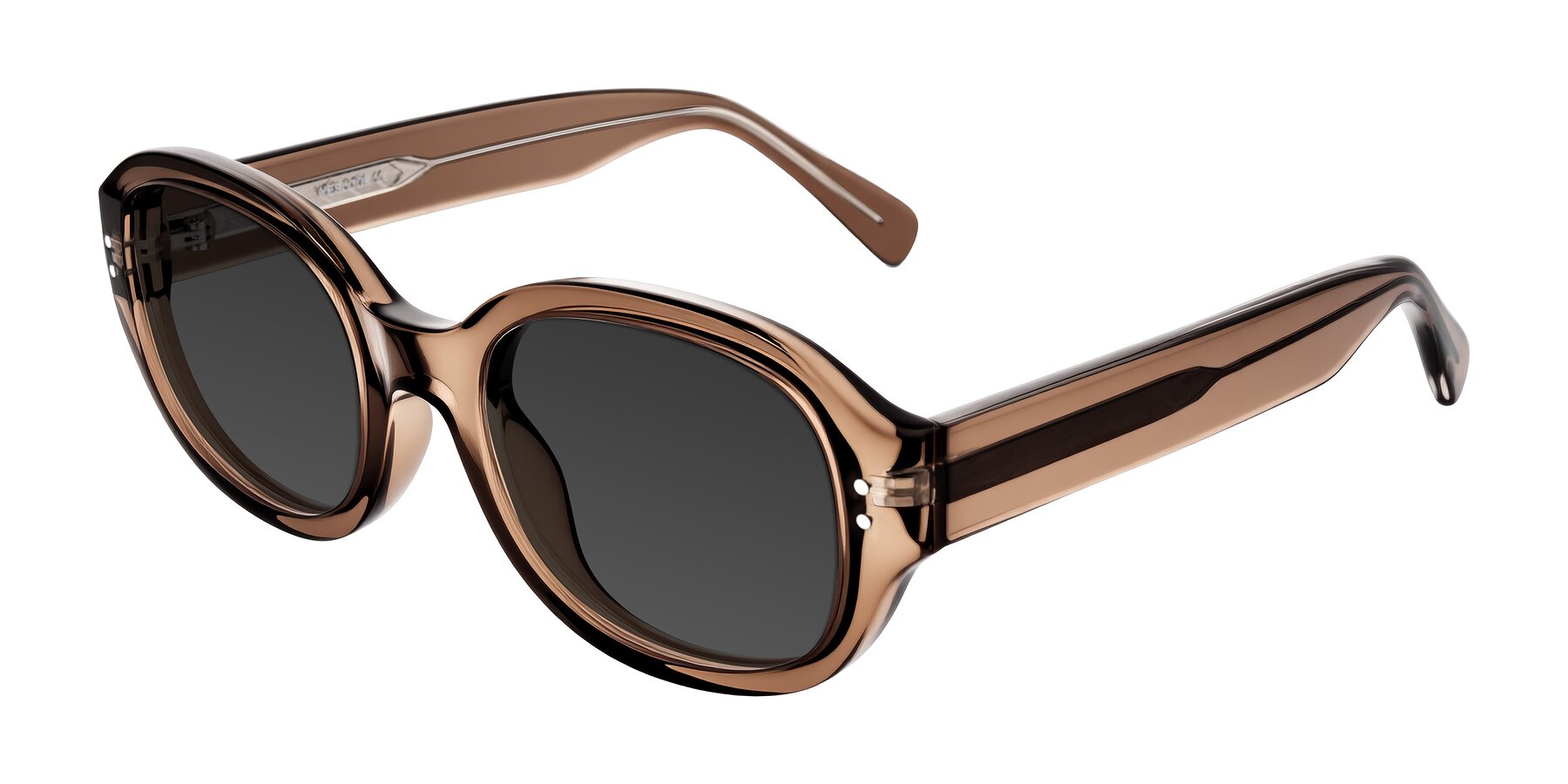 Angle of Novak in Translucent Brown with Gray Tinted Lenses