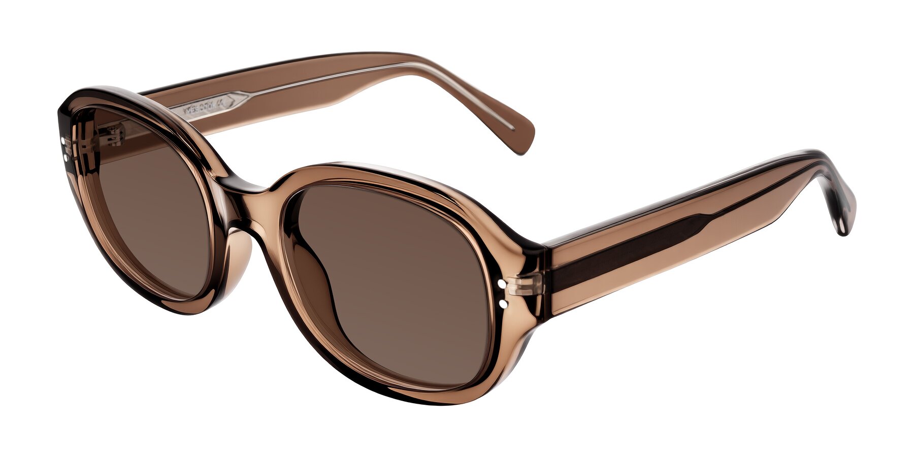 Angle of Novak in Translucent Brown with Brown Tinted Lenses