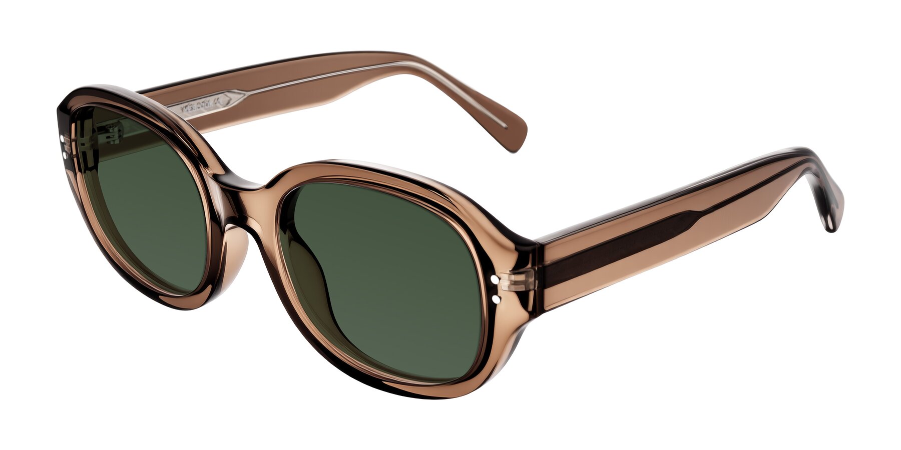 Angle of Novak in Translucent Brown with Green Tinted Lenses