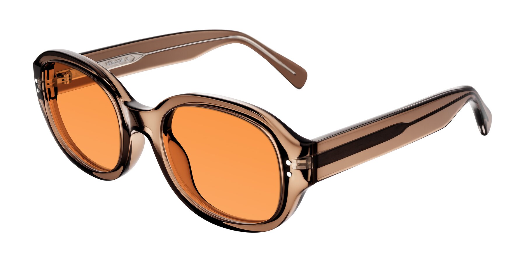Angle of Novak in Translucent Brown with Orange Tinted Lenses