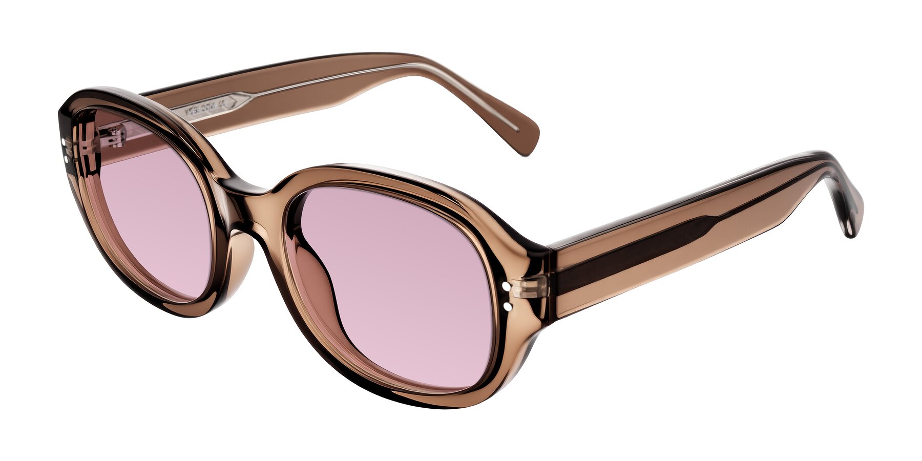 Angle of Novak in Translucent Brown with Light Wine Tinted Lenses