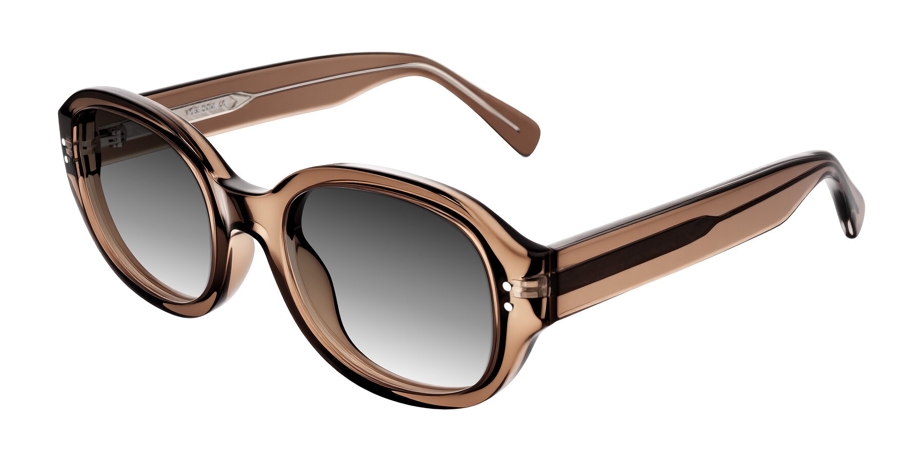 Angle of Novak in Translucent Brown with Gray Gradient Lenses