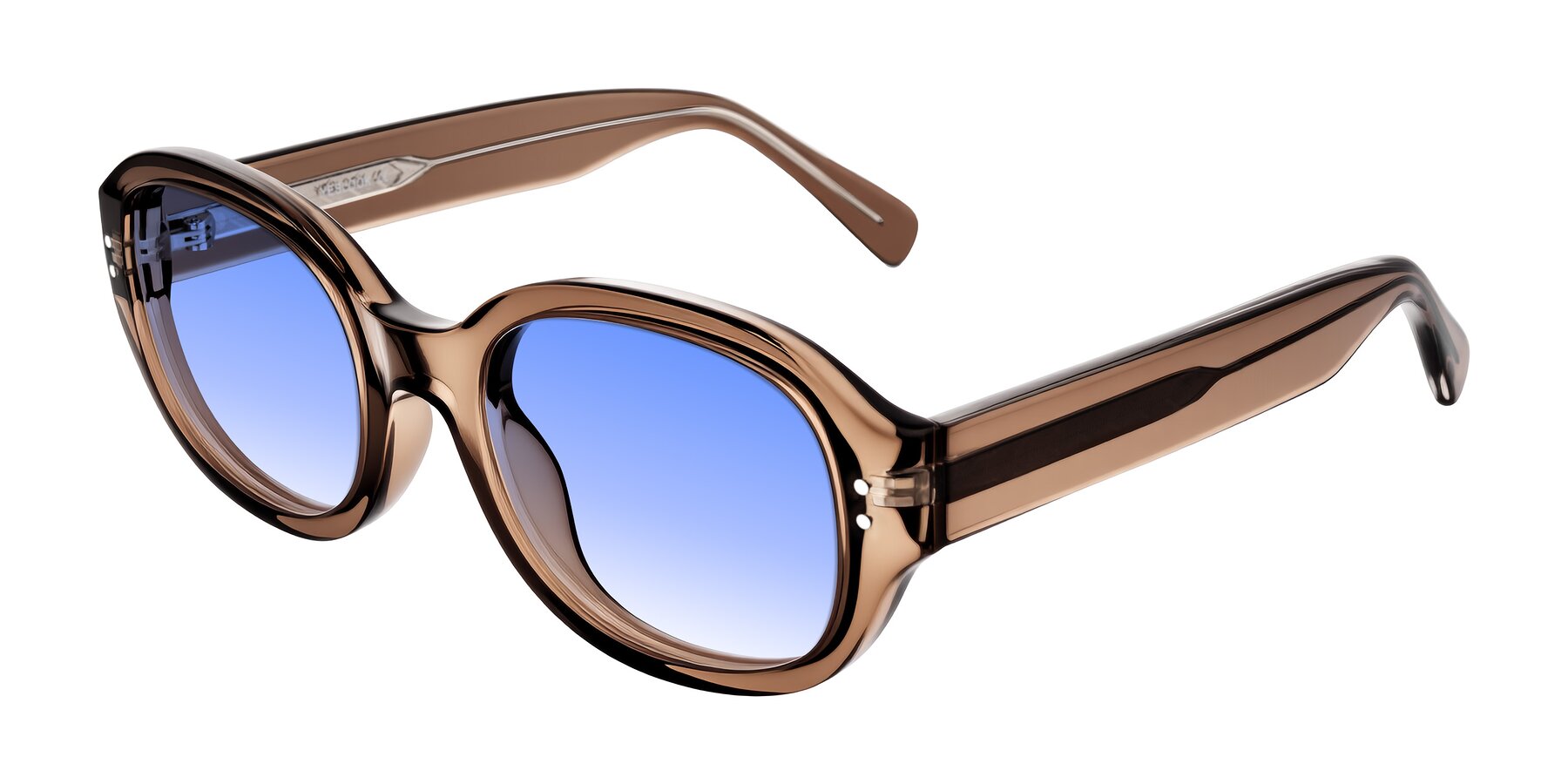 Angle of Novak in Translucent Brown with Blue Gradient Lenses