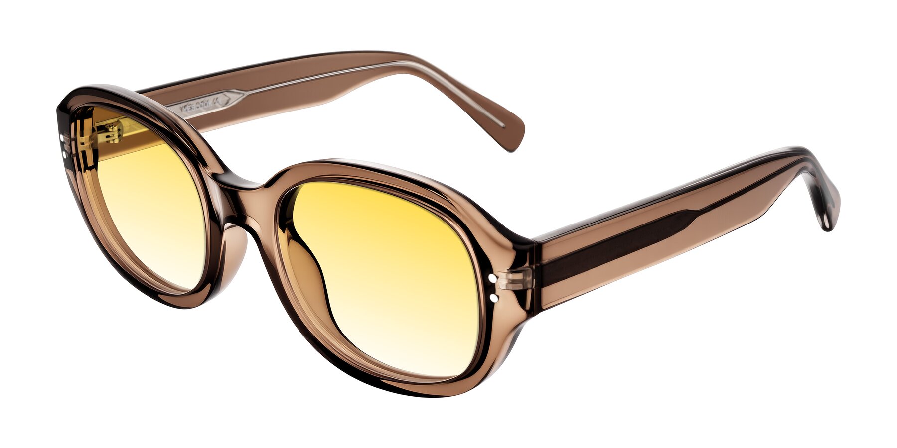 Angle of Novak in Translucent Brown with Yellow Gradient Lenses