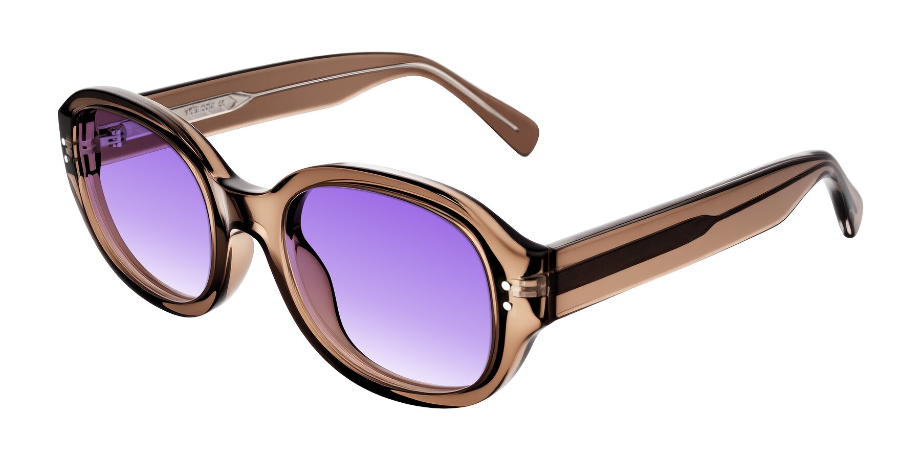 Angle of Novak in Translucent Brown with Purple Gradient Lenses