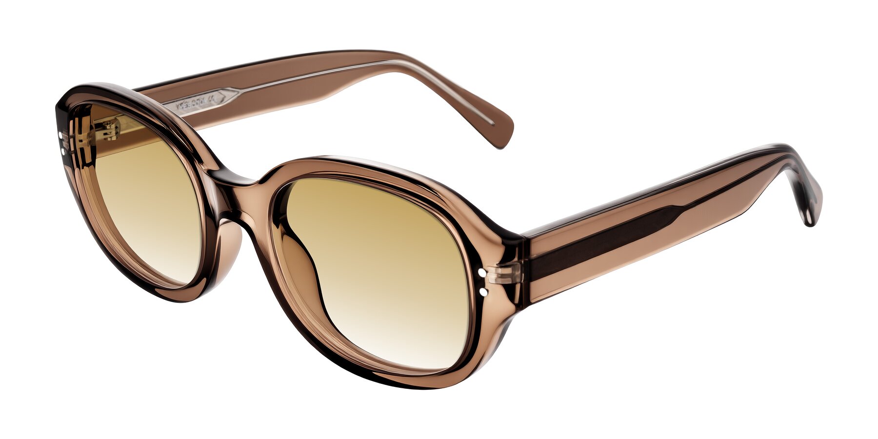 Angle of Novak in Translucent Brown with Champagne Gradient Lenses