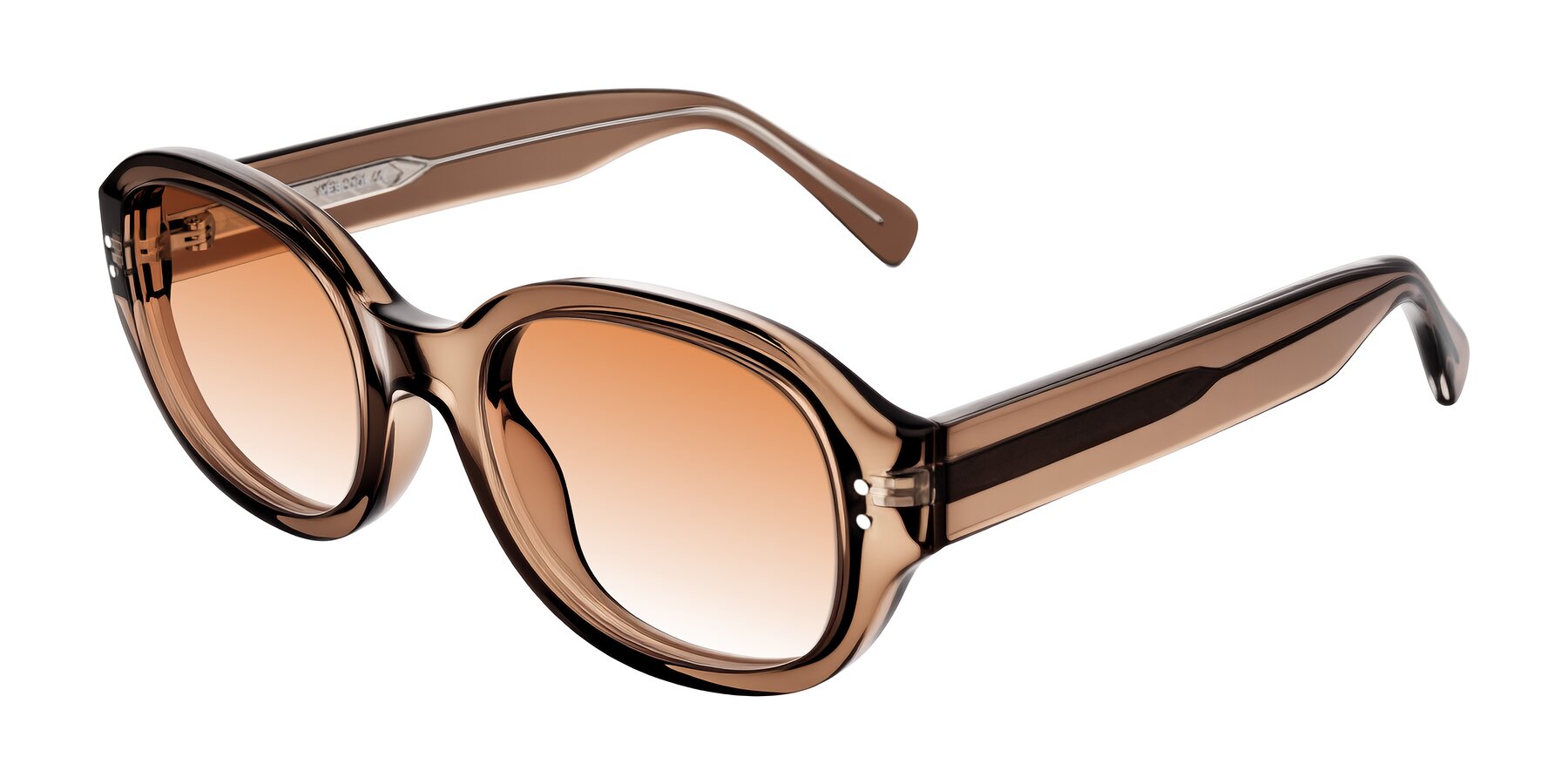 Angle of Novak in Translucent Brown with Orange Gradient Lenses