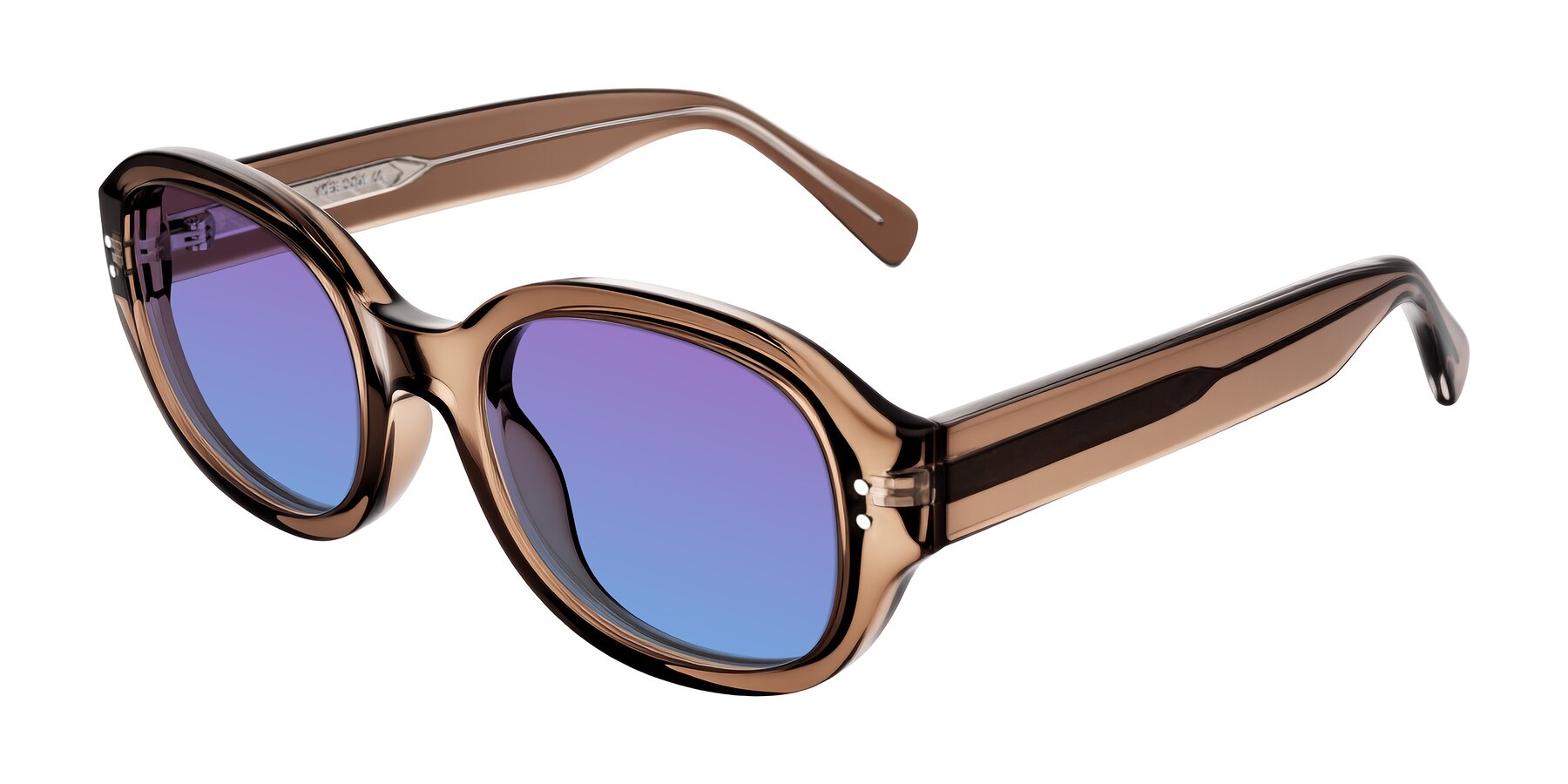 Angle of Novak in Translucent Brown with Purple / Blue Gradient Lenses