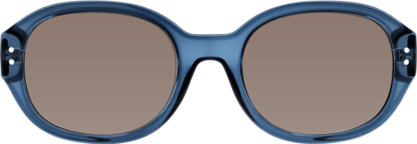 Translucent Blue Hipster Oversized Oval Tinted Sunglasses with Medium ...