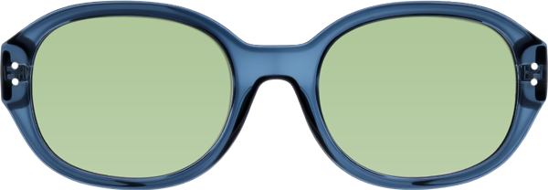 Translucent Blue Hipster Oversized Oval Tinted Sunglasses with Medium ...