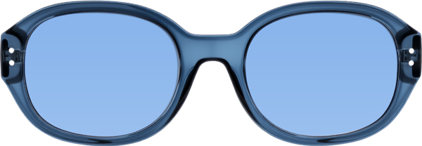 Translucent Blue Hipster Oversized Oval Tinted Sunglasses with Medium ...