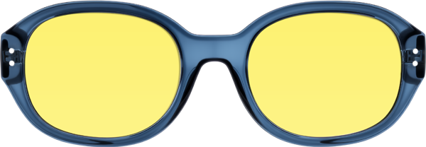Translucent Blue Hipster Oversized Oval Tinted Sunglasses with Medium ...