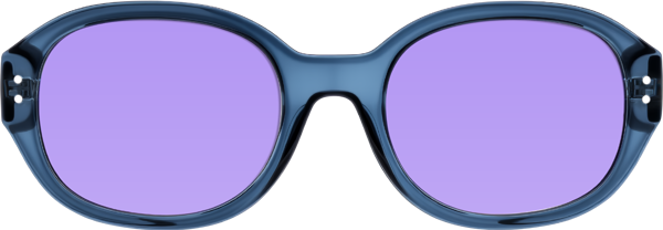 Translucent Blue Hipster Oversized Oval Tinted Sunglasses with Medium ...