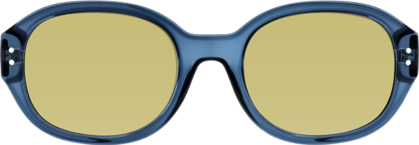 Translucent Blue Hipster Oversized Oval Tinted Sunglasses with Medium ...