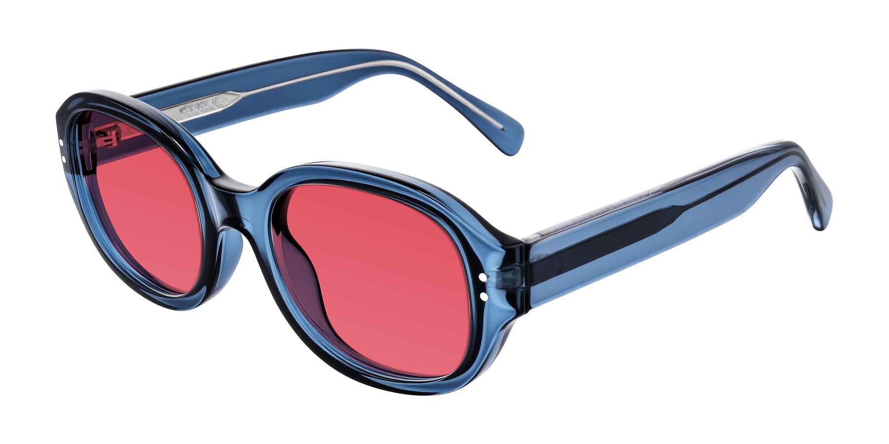 Angle of Novak in Translucent Blue with Red Tinted Lenses