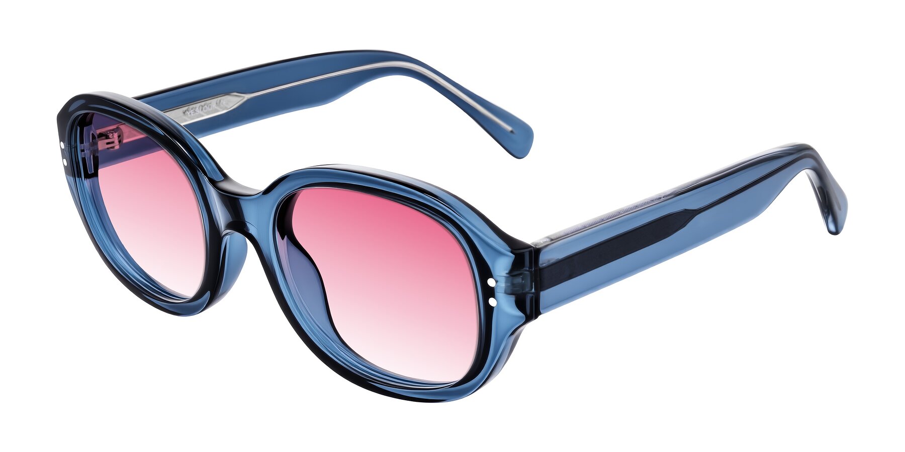 Angle of Novak in Translucent Blue with Pink Gradient Lenses