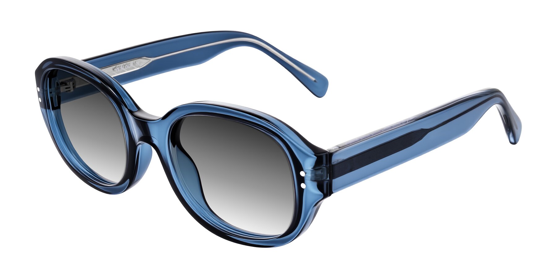 Angle of Novak in Translucent Blue with Gray Gradient Lenses